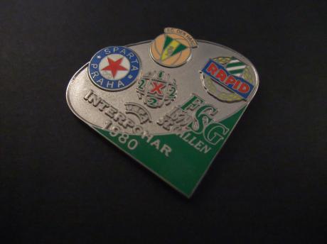 ADO Den haag voetbalclub  Uefa Interpohar 1980 FC St. Gallen, Sparta Praha, Rapid Wien, groene onderkant